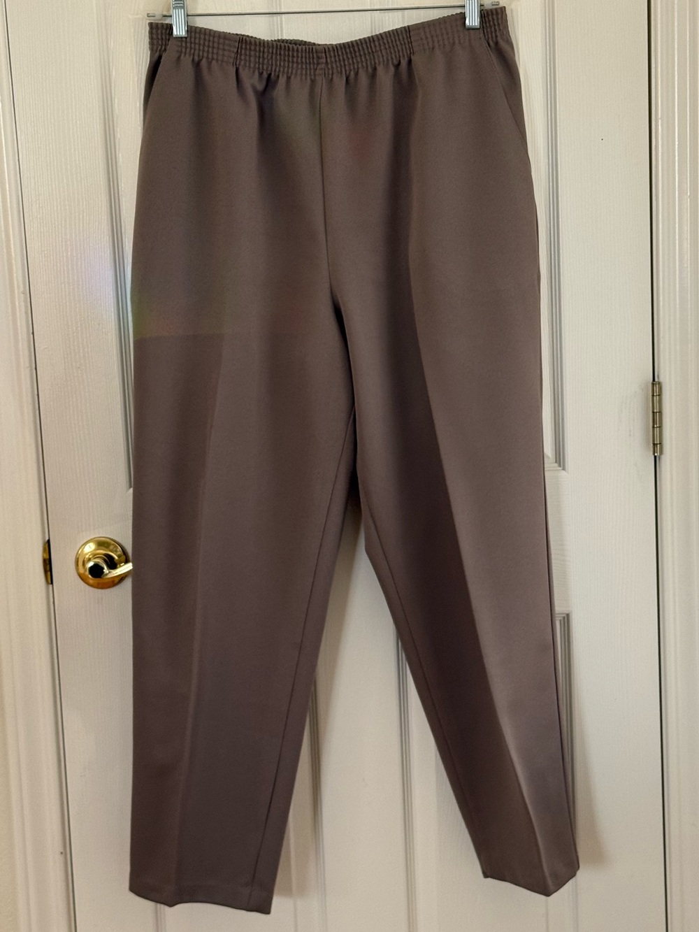 Briggs New York Taupe Dress Pants with Elastic Waist